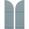 Ekena Millwork Americraft 5-Board (2 Batten) Wood Joined Board-n-Batten Shutters w/ Arch Top, ARW101BQ518X77SBH, PR ARW101BQ518X77SBH - alternate 1